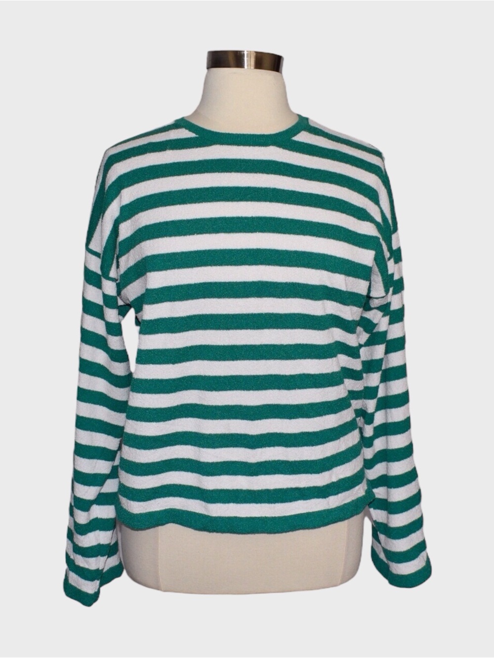 Carly Jean Los Angeles Striped Drop Shoulder Knit Sweater